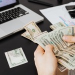 person counting money