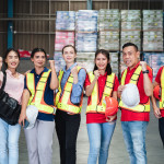 foreign workers in warehouse